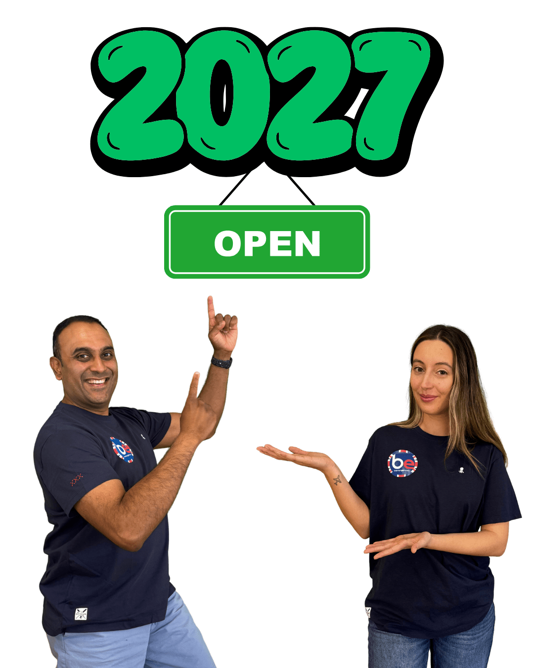 Brent English "Open in August" sign.